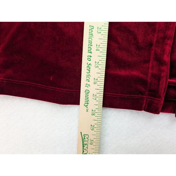 White Stag Women's Top Size XL Red Velour Velvet Textured 2-For Goth Romantic - Picture 13 of 16